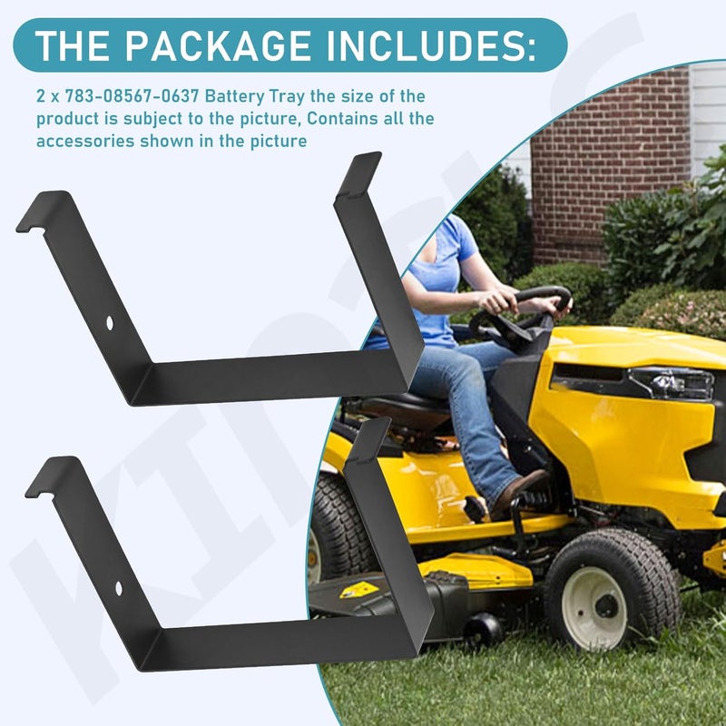 KINTLE 2 Pack 783-08567-0637 Battery Bracket Compatible with Cub c-adet XT1 XT2 GX54 ST54 LX54 XT1-GT50 XT1-LT42 XT1-LT42C XT1-LT46 XT1-LT50 Lawn Mower - Image 3